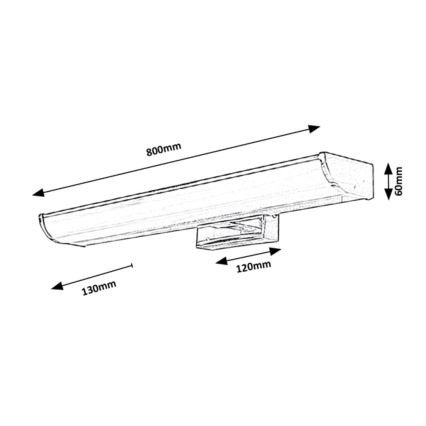 Rabalux - Aplique LED de baño LED/13,5W/230V IP44