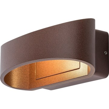 Rabalux - Aplique LED de pared para exterior, 9W/230V, IP54, marrón