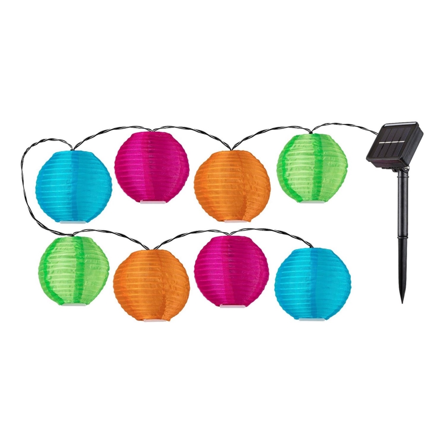 Rabalux - Cadena solar LED 8xLED/0,48W/1,2V 4,3 m IP44 600 mAh