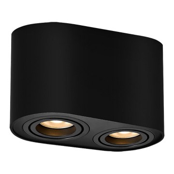 Rabalux - Foco 2xGU10/42W/230V negro