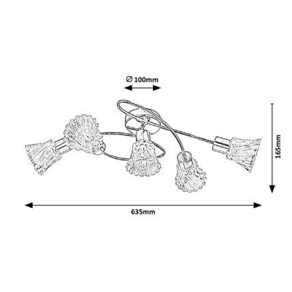 Rabalux - Foco 5xE14/40W/230V