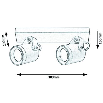 Rabalux - Foco de pared exterior 2xGU10/35W/230V IP44