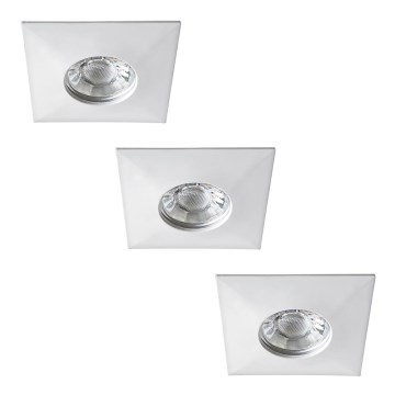 Rabalux - Juego de 3 focos empotrables de baño LED/4W/230V IP44