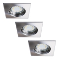 Rabalux - Juego de 3 focos LED empotrables para baño 1xGU10/3W/230V IP44