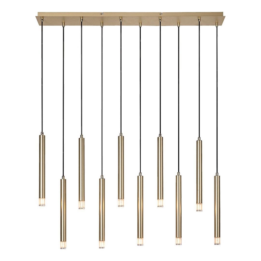 Rabalux - Lámpara colgante 10xG9/5W/230V dorado