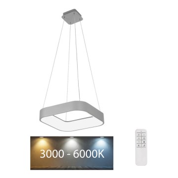 Rabalux - Lámpara colgante LED regulable con cable LED/28W/230V cuadrada 3000-6000K + mando a distancia