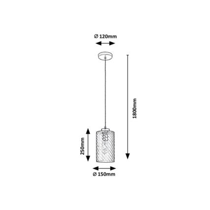 Rabalux - Lámpara de araña de cable 1xE27/40W/230V