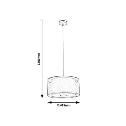 Rabalux - Lámpara de araña de cable 3xE27/40W/230V