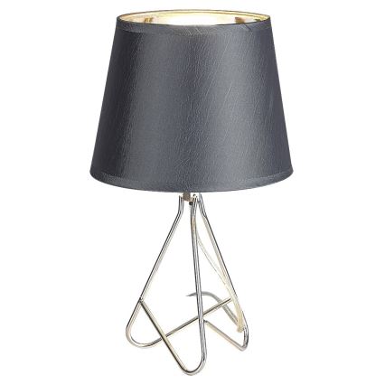 Rabalux - Lámpara de mesa 1xE14/40W/230V gris/cromo brillante