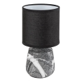 Rabalux - Lámpara de mesa 1xE14/40W/230V negra, efecto mármol