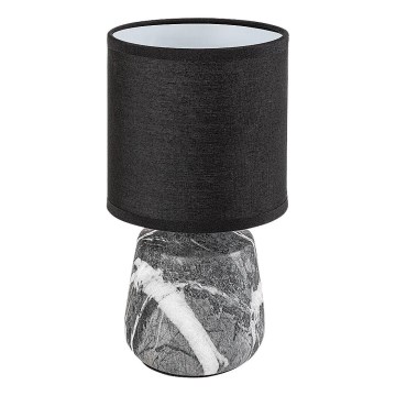 Rabalux - Lámpara de mesa 1xE14/40W/230V negra, efecto mármol