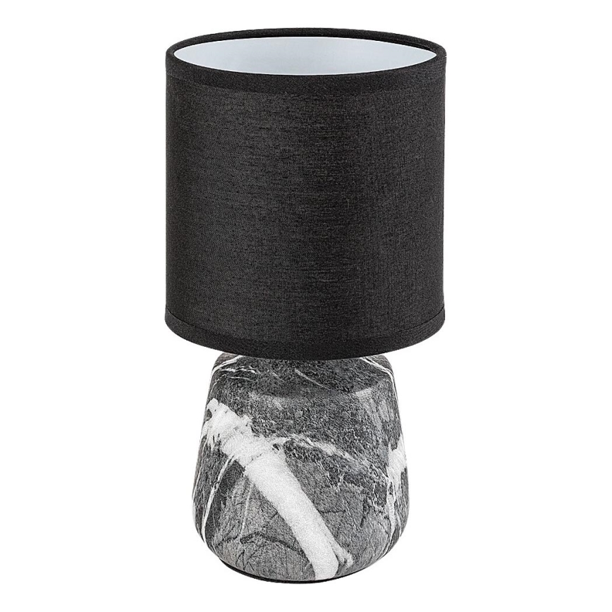 Rabalux - Lámpara de mesa 1xE14/40W/230V negra, efecto mármol