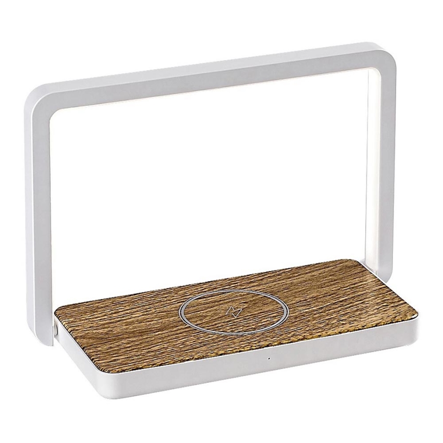 Rabalux - Lámpara de mesa LED regulable con cargador inalámbrico LED/4W/5V 3000K