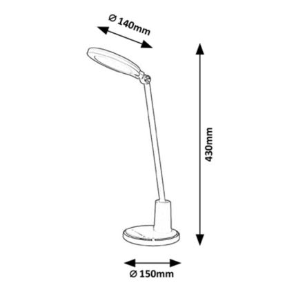 Rabalux - Lámpara de mesa LED Regulable táctil LED/10W/230V 3000-6000K