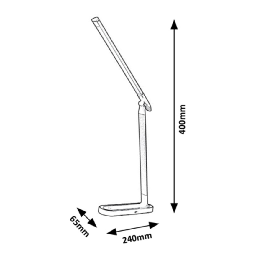 Rabalux - Lámpara de mesa LED Regulable táctil LED/7W/230V negro