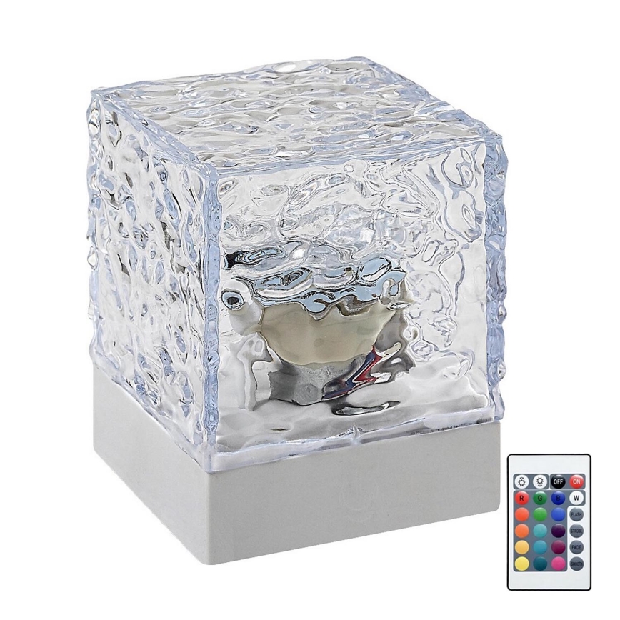Rabalux - Lámpara de mesa LED RGB regulable y recargable LED/1W/5V/3xAA + mando a distancia