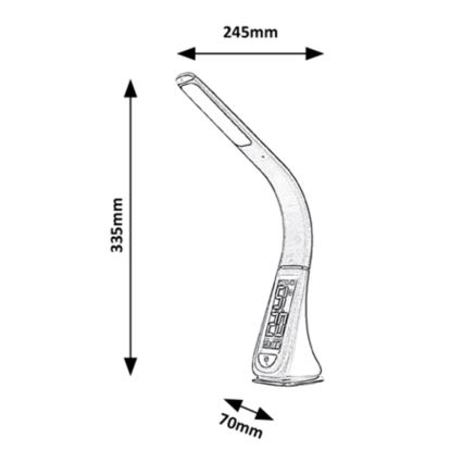 Rabalux - Lámpara de mesa táctil LED regulable con pantalla LED/5W/230V blanco