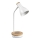 Rabalux - Lámpara de mesa táctil regulable con carga inalámbrica 1xE14/25W/230V árbol de caucho