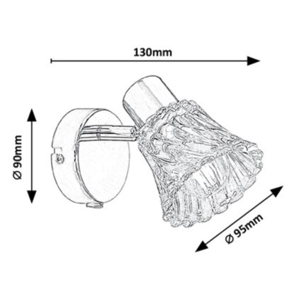 Rabalux - Lámpara de pared 1xE14/40W/230V