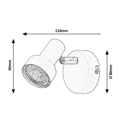 Rabalux - Lámpara de pared 1xGU10/50W/230V