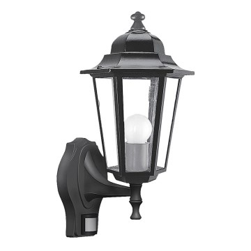 Rabalux - Lámpara de pared exterior con sensor 1xE27/60W/230V