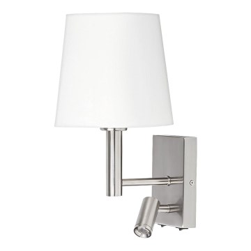 Rabalux - Lámpara de pared LED E27/40W + LED/3W