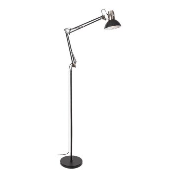 Rabalux - Lámpara de pie 1xE27/40W/230V negra/cromo brillante