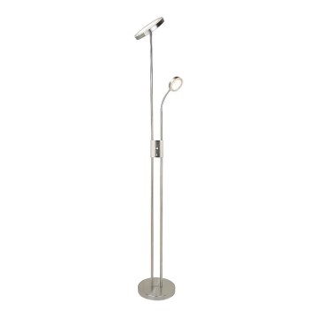 Rabalux - Lámpara de pie LED regulable LED/18,5W/230V + LED/4,5W cromo mate