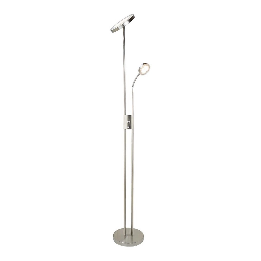 Rabalux - Lámpara de pie LED regulable LED/18,5W/230V + LED/4,5W cromo mate
