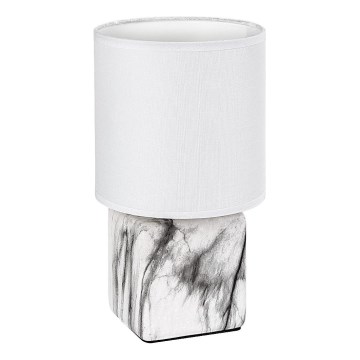 Rabalux - Lámpara de sobremesa 1xE14/40W/230V blanca/decoración de mármol