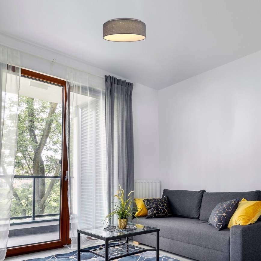 Rabalux - Luminaria LED de techo, 22 W, 230 V, gris, Ø 40 cm