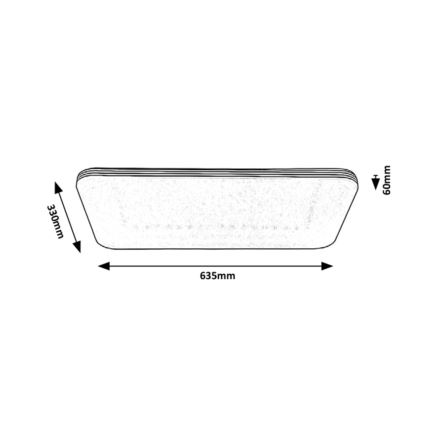 Rabalux - Lámpara de techo LED/36W/230V 33x63,5 cm