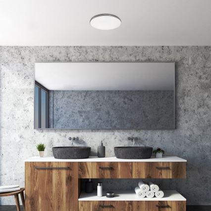 Rabalux - Luminaria de techo LED para baño, 30W/230V, IP44, Ø 37,5 cm