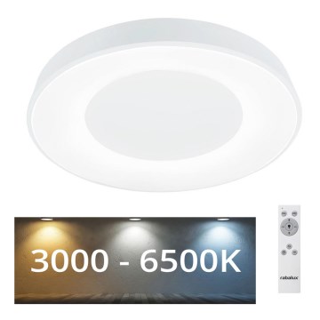 Rabalux - Lámpara de techo LED regulable LED/38W/230V 3000-6500K blanca + mando a distancia Ø 48 cm