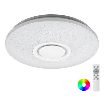 Rabalux - Lámpara de techo LED RGB regulable con altavoz LED/24W/230V Wi‑Fi Tuya + mando a distancia Ø 40 cm