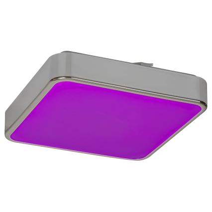 Rabalux - Plafón de techo LED RGB regulable para baño LED/22W/230V 3000-6000K IP44 + mando a distancia 29x29 cm