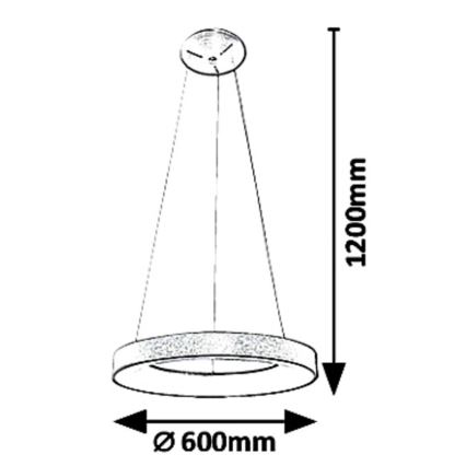 Rabalux - Lámpara LED colgante CARMELLA LED/50W/230V