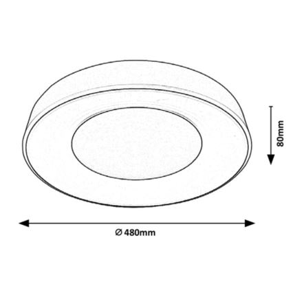 Rabalux - Lámpara de techo LED regulable LED/38W/230V 3000-6500K blanca + mando a distancia Ø 48 cm