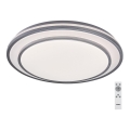 Rabalux - Lámpara LED de techo regulable LED/40W/230V 3000-6500K plateada Ø 49 cm + control remoto