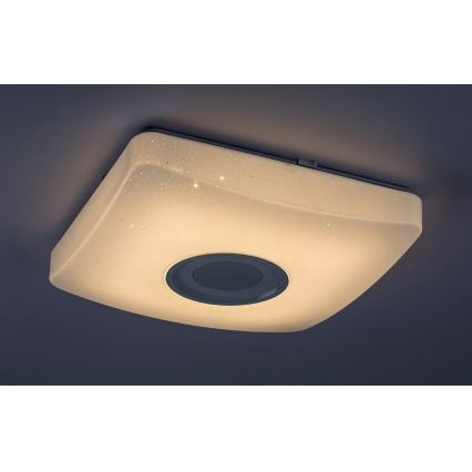 Rabalux - Lámpara de techo LED RGB regulable con altavoz LED/18W/230V 3000-6000K Bluetooth + mando a distancia
