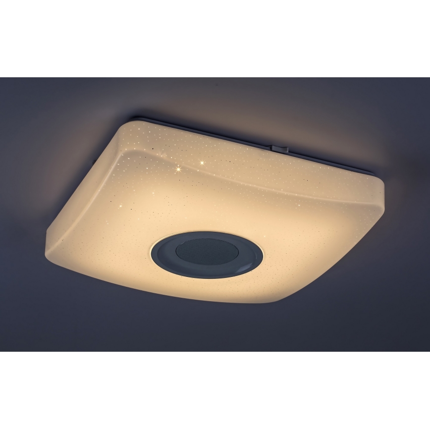 Rabalux - Lámpara de techo LED RGB regulable con altavoz LED/18W/230V 3000-6000K Bluetooth + mando a distancia