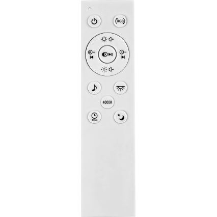 Rabalux - Lámpara de techo LED RGB regulable con altavoz LED/18W/230V 3000-6000K Bluetooth + mando a distancia