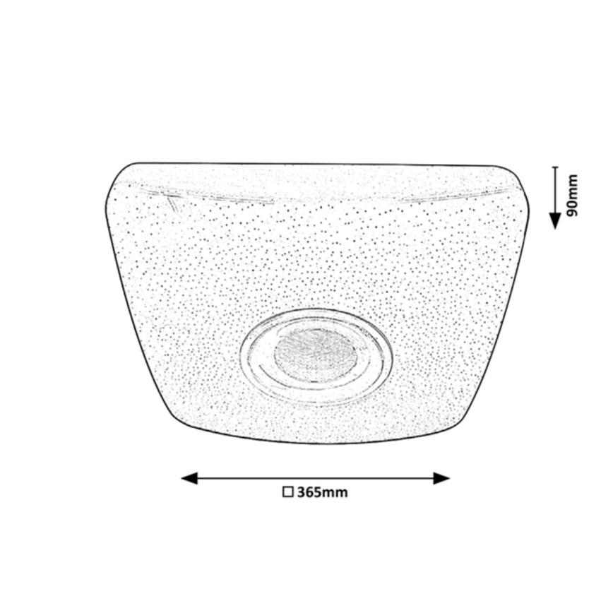 Rabalux - Lámpara de techo LED RGB regulable con altavoz LED/18W/230V 3000-6000K Bluetooth + mando a distancia
