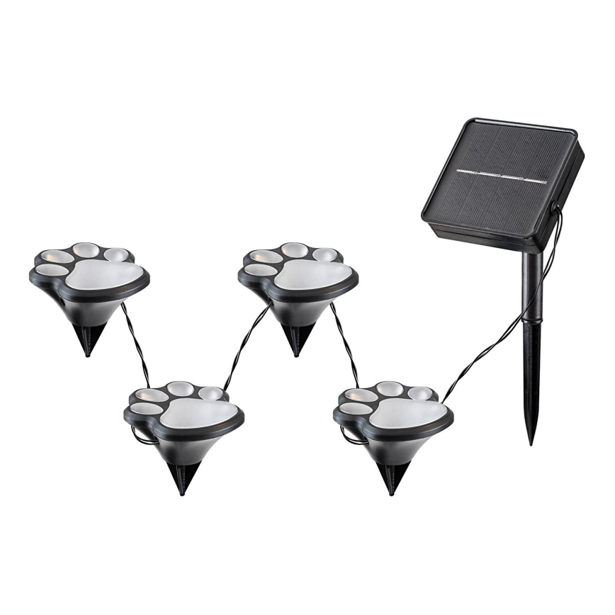 Rabalux - Lámpara solar LED 4xLED/0,06W/1,2V IP44 600 mAh