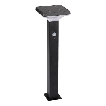 Rabalux - Lámpara solar LED con sensor LED/4W/3,7V IP44 negra 2200 mAh