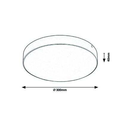 Rabalux - Plafón LED para baño 24W/230V 2800K/4000K/6000K IP44 negro Ø 30 cm