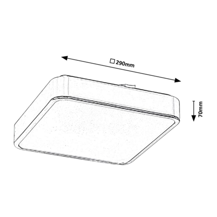 Rabalux - LED RGB Plafón regulable de baño LED/22W/230V IP44 + CR 3000-6000K