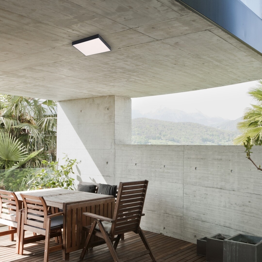 Rabalux - LED luminaria de techo LED/24W/230V 2800-6000K IP44 negro 30x30 cm