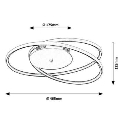 Rabalux - Lámpara de techo LED 40W/230V, diámetro 46,5 cm