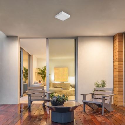 Rabalux - Plafón LED de techo para baño LED/18W/230V 2800-6000K IP44 blanco 17,5x17,5 cm